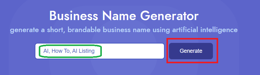 How To Generate a Meaningful Business Name using AI