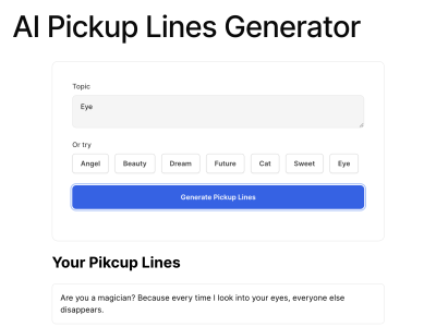 AI Pickup Lines Generator